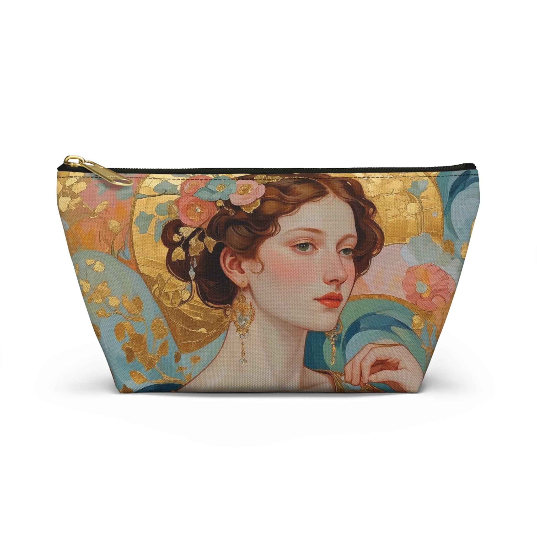 Artistic Vintage Floral Cosmetic Bag - Exclusive by Rosetta Creative Boutique, Handmade Makeup Organizer, Gift for Her, Boho Decor - Rosetta Creative Boutique